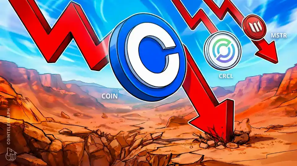 币安 63 亿美元黑客事件后，加密股票遭抛售，Coinbase 跌幅居前