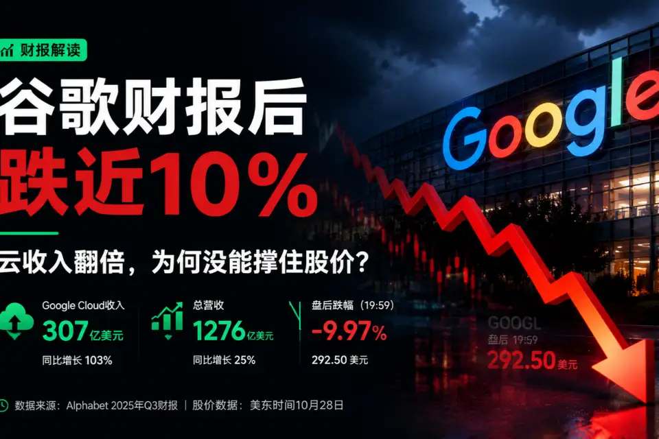 BiyaPay行情观察 | 谷歌财报后跌近10%，云收入翻倍，为何没能撑住股价？